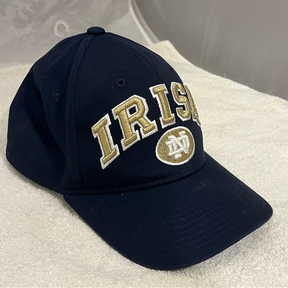 Notre Dame Irish Adjustable Snap Back Navy Blue & Gold Ball Ball Cap - Picture 12 of 15